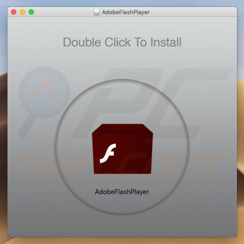installer of a fake adobe flash player
