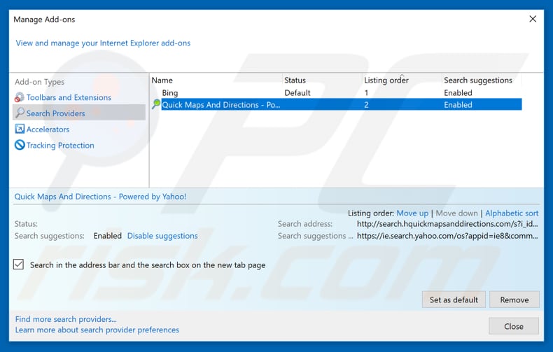 Removing feed.game-jungle.com from Internet Explorer default search engine