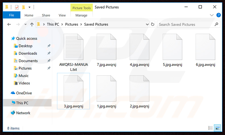 Files encrypted by GANDCRAB 5.3