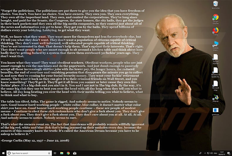 George Carlin decrypt instructions