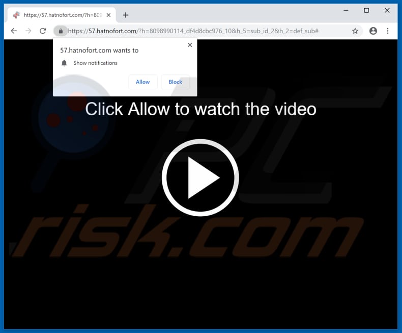 hatnofort[.]com pop-up redirects