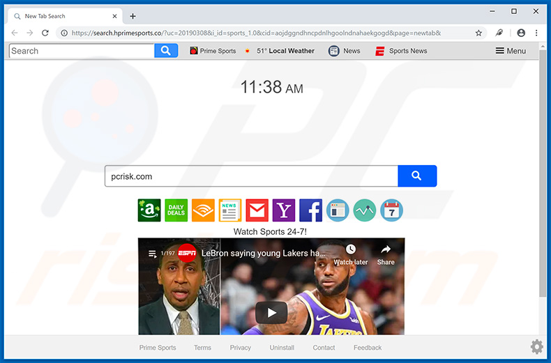 search.hprimesports.co browser hijacker