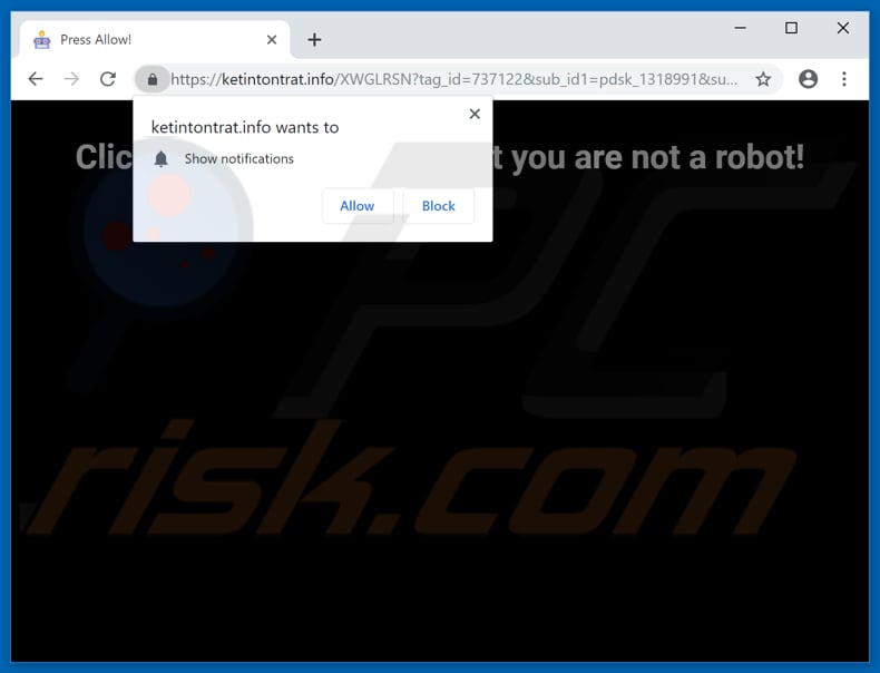 ketintontrat[.]info pop-up redirects