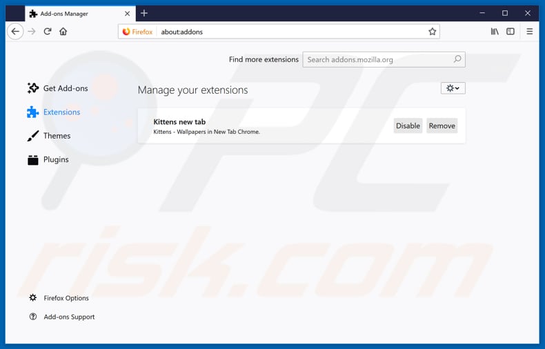 Removing searchpage.com related Mozilla Firefox extensions