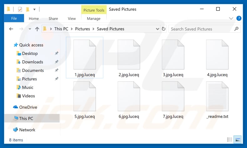 Files encrypted by Luceq