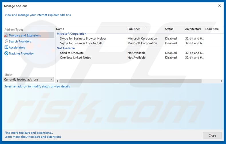 Removing luckypushh.com ads from Internet Explorer step 2