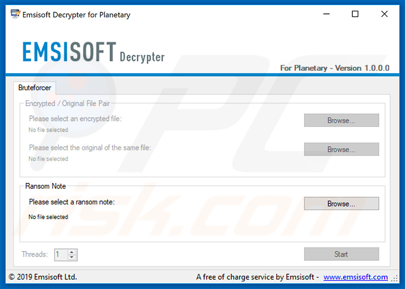 Emsisoft decrypter for PLANETARY and Mira ransomware