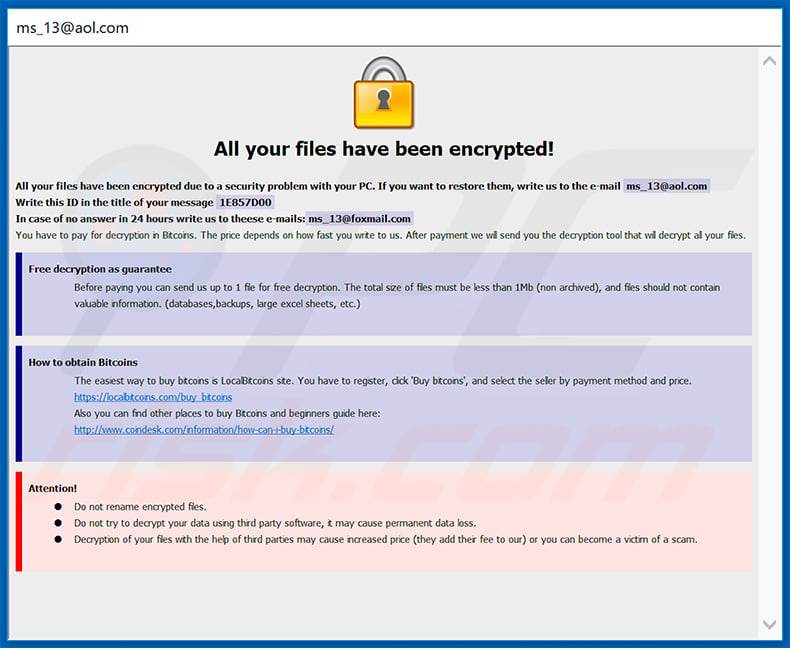 ms13 decrypt instructions