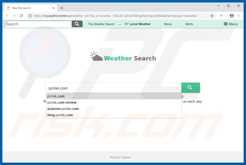 myweathercenter.co browser hijacker