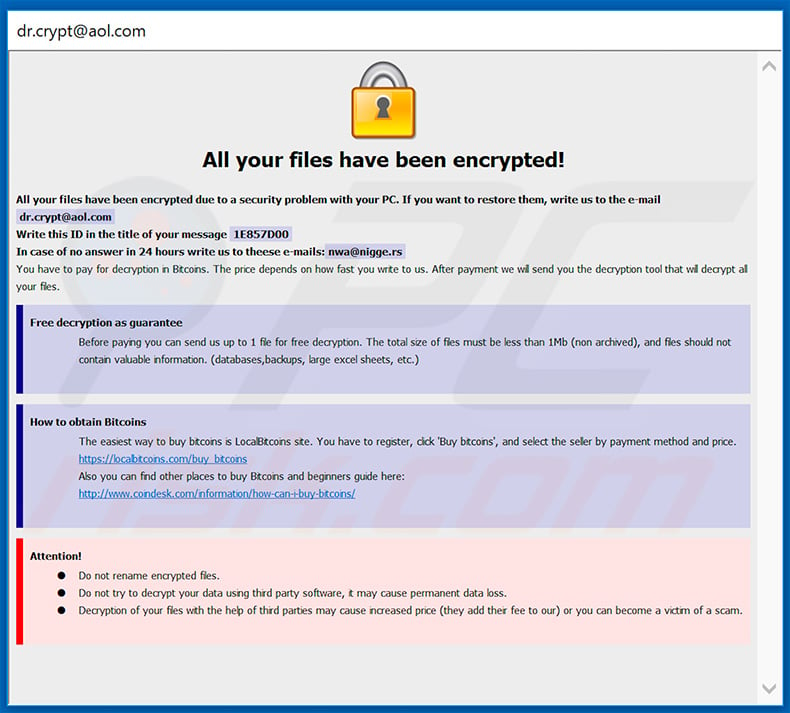 NWA decrypt instructions