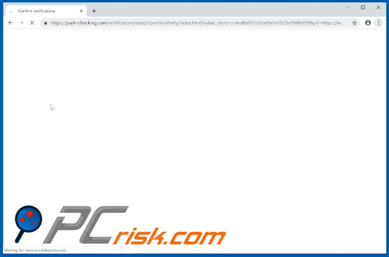 push-checking.com website appearance (GIF)