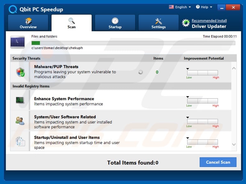 Qbit PC Speedup application