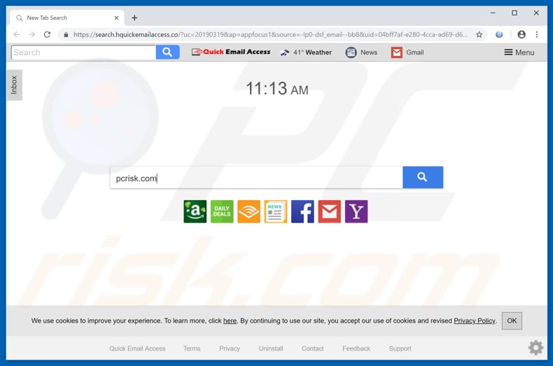 search.hquickemailaccess.co browser hijacker