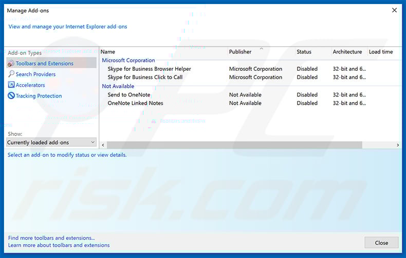 Removing refrebrepheon[.]info ads from Internet Explorer step 2
