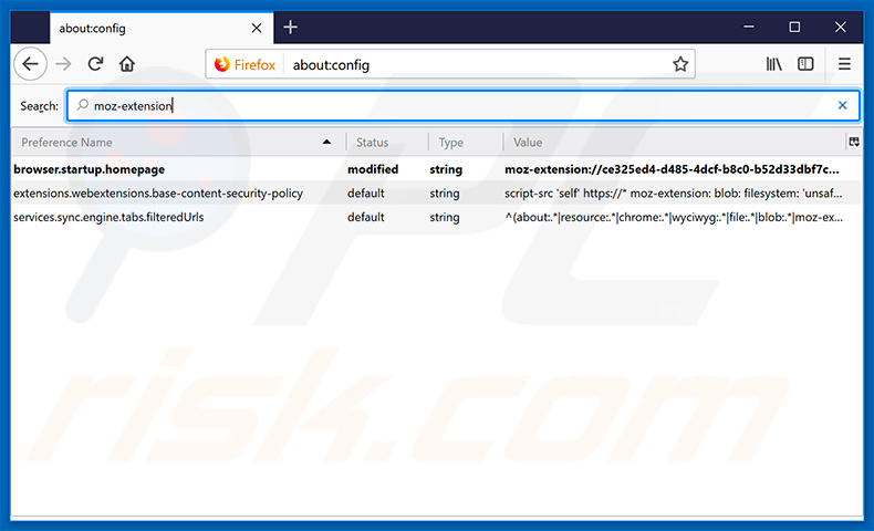 Removing search.htrackyourpackages.co from Mozilla Firefox default search engine