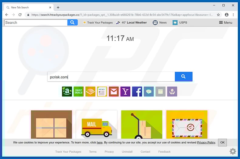 search.htrackyourpackages.co browser hijacker