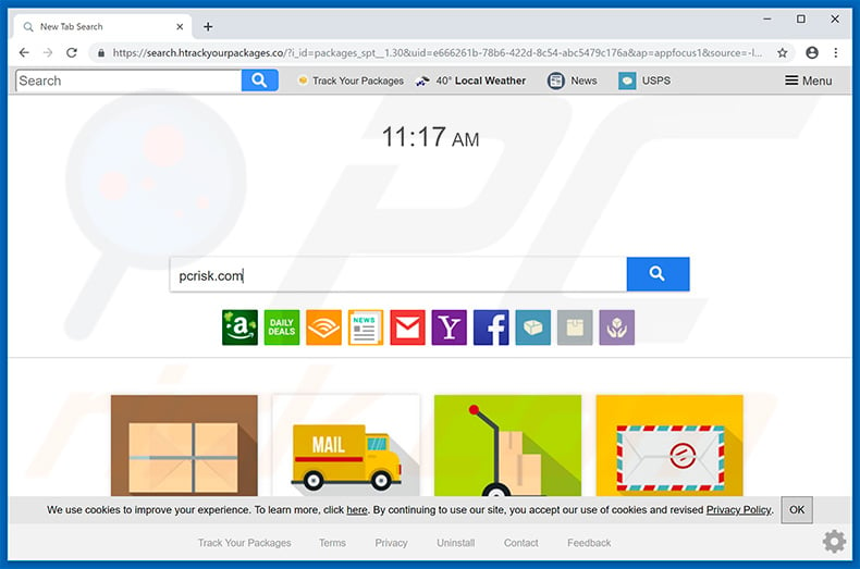 search.htrackyourpackages.co browser hijacker