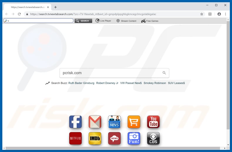search.tvnewtabsearch.com browser hijacker