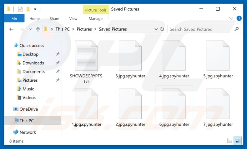 Files encrypted by Spyhunter