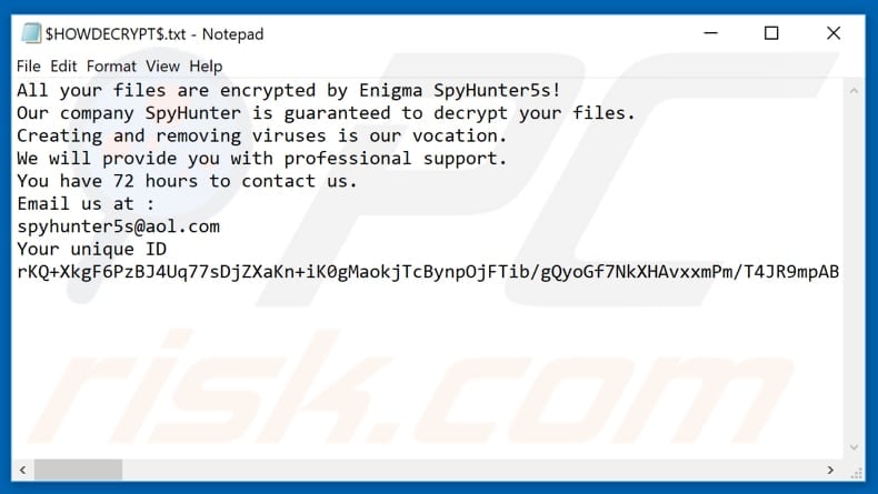 Spyhunter decrypt instructions