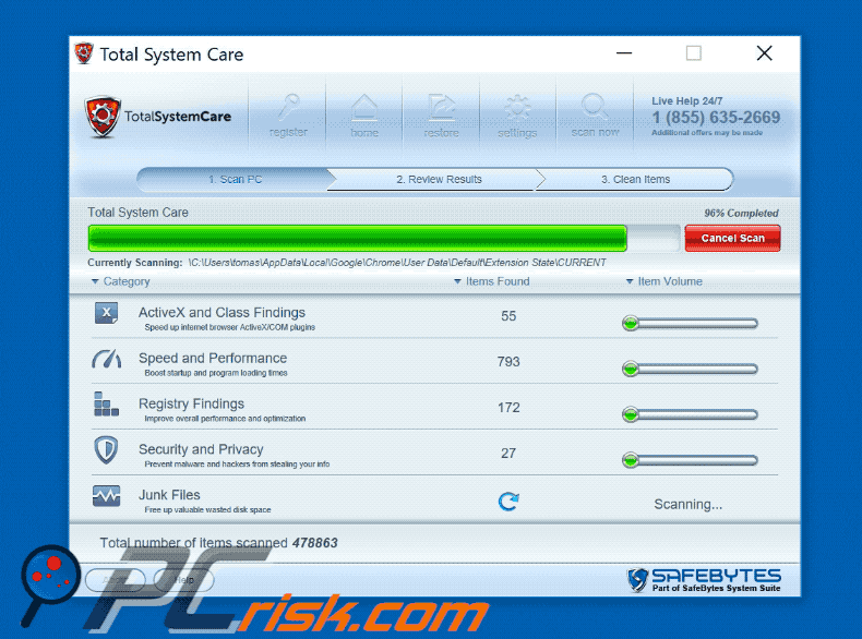 appearance of total system care app