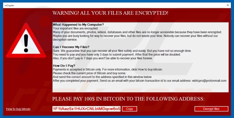 vxCrypter decrypt instructions