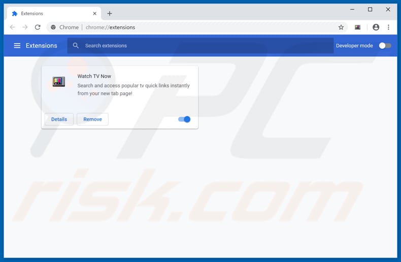 Removing search.watchtvnow.co related Google Chrome extensions