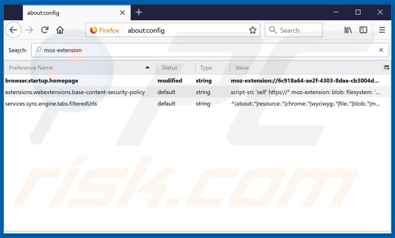 Removing search.watchtvnow.co from Mozilla Firefox default search engine