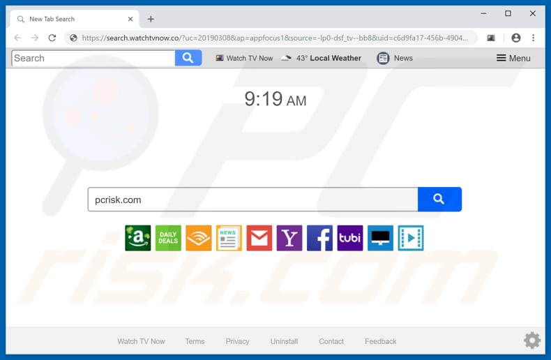 search.watchtvnow.co browser hijacker