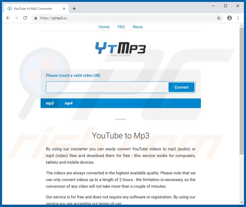 ytmp3[.]cc pop-up redirects