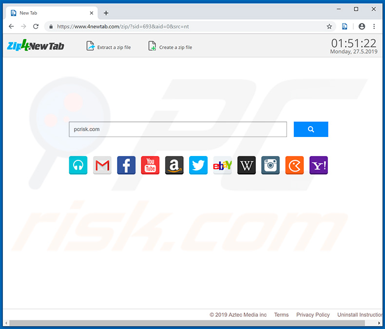 4newtab.com browser hijacker