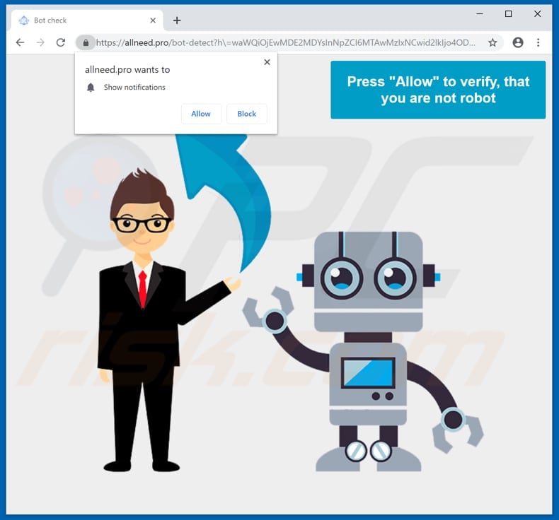 allneed[.]pro pop-up redirects