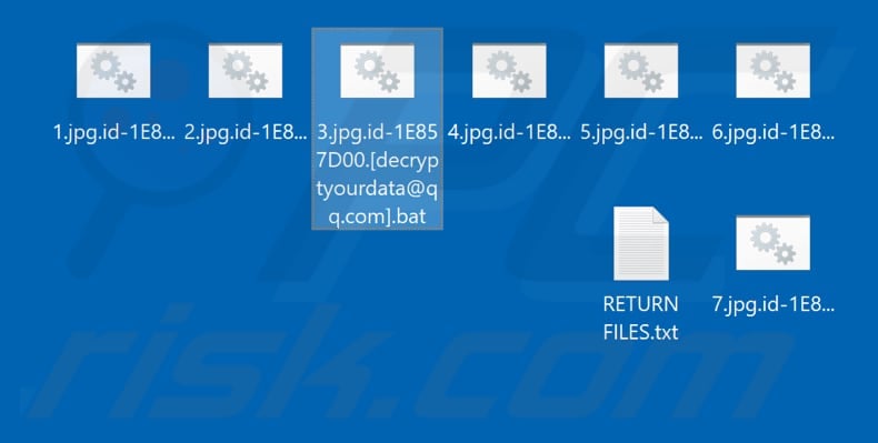 Files encrypted by .bat