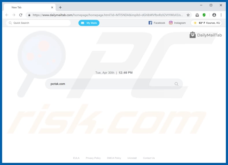 dailymailtab.com browser hijacker