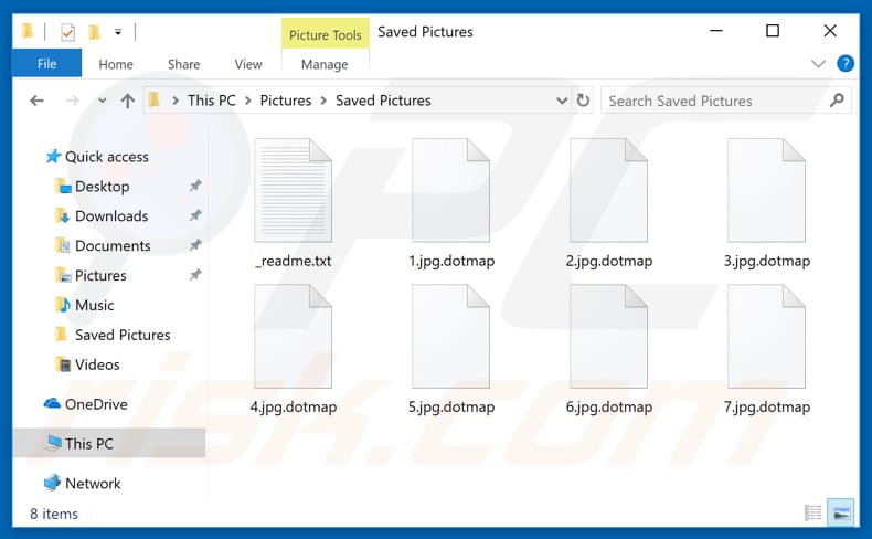 Files encrypted by Dotmap