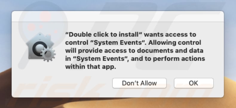 double click to install adware
