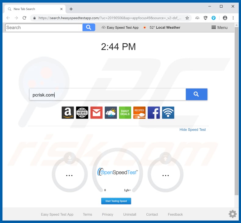 search.heasyspeedtestapp.com browser hijacker