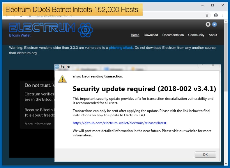 electrum botnets infects 152000 hosts