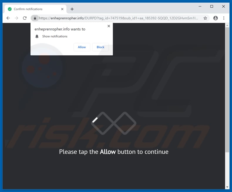 enheprenropher.info pop-up redirects