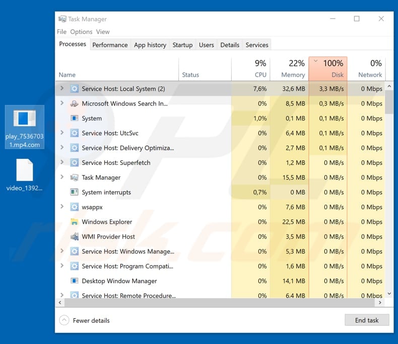 facebook messenger virus files and fomrbook process in task manager