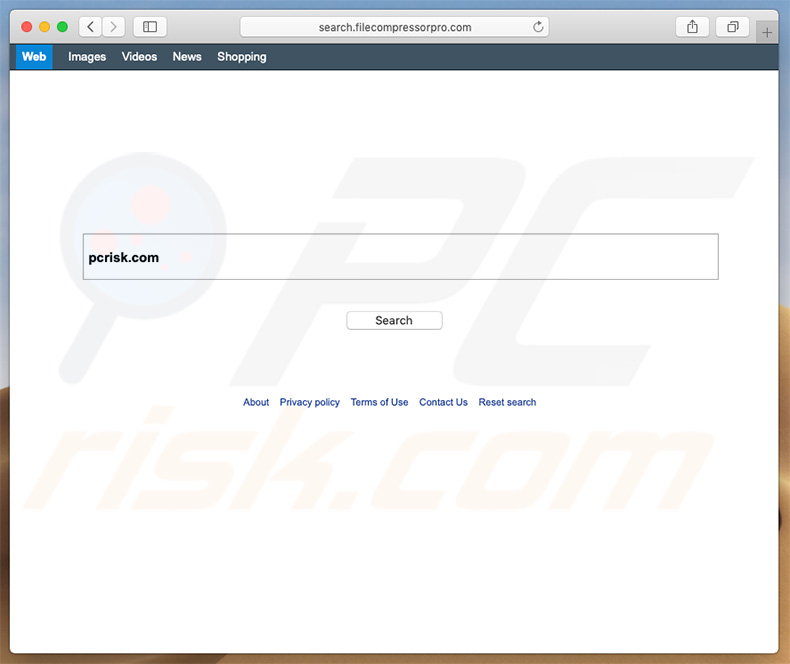 search.filecompressorpro.com fake search engine