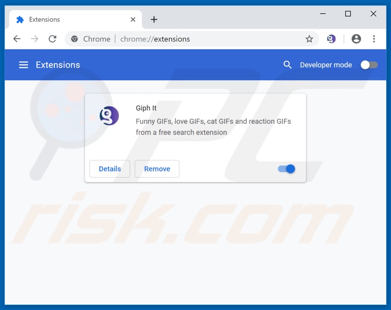 Removing feed.giph-it.com related Google Chrome extensions