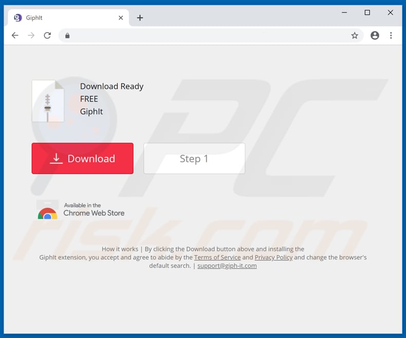 Website used to promote Giph It browser hijacker