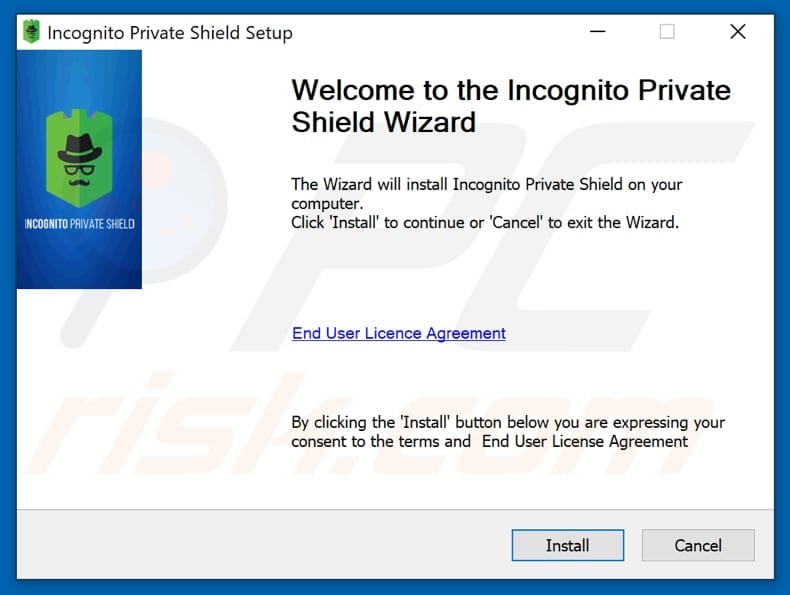 Incognito Private Shield installation setup