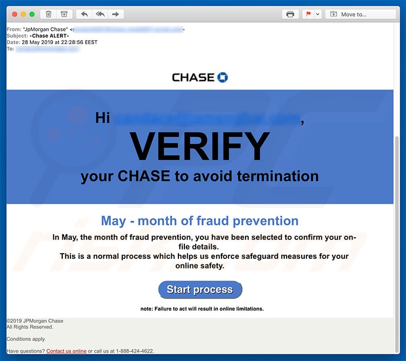 JPMorgan Chase phishing email