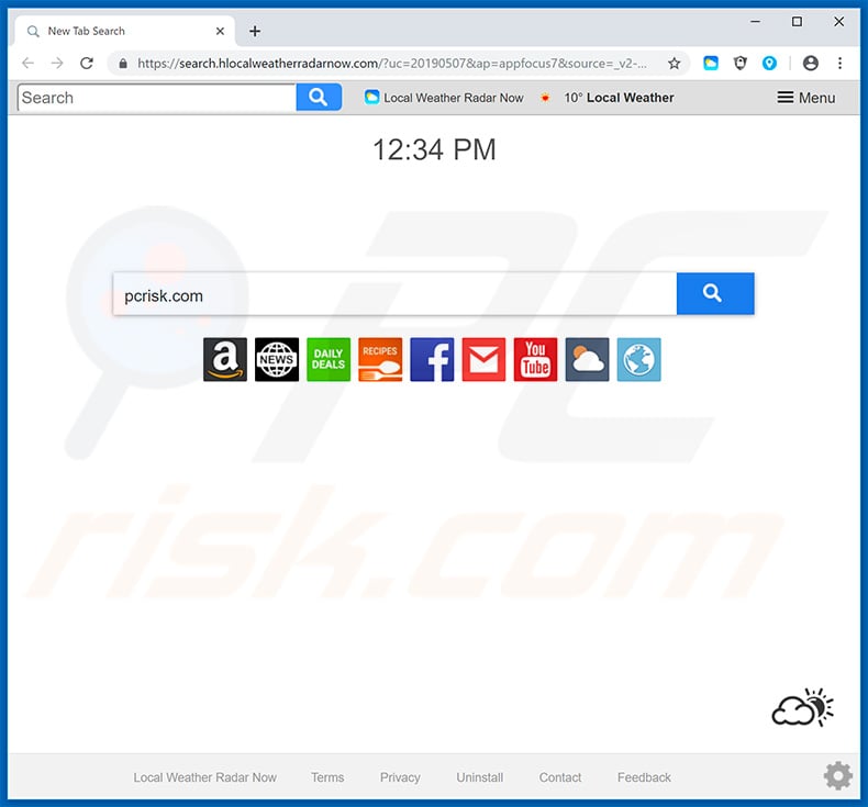 search.hlocalweatherradarnow.com browser hijacker