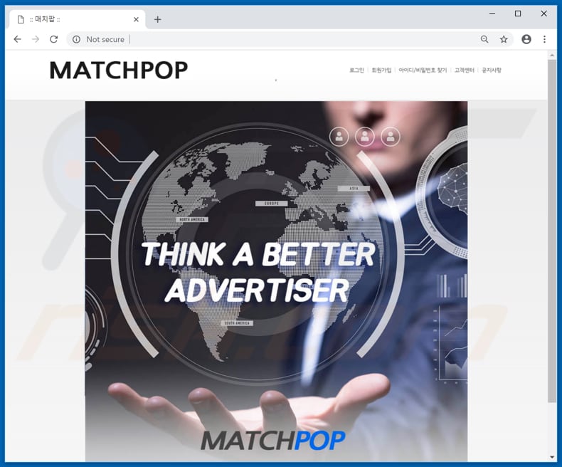 website promoting matchpop app
