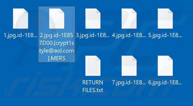 Files encrypted by MERS