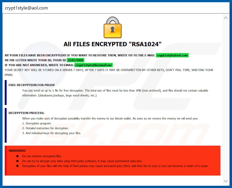 MERS decrypt instructions