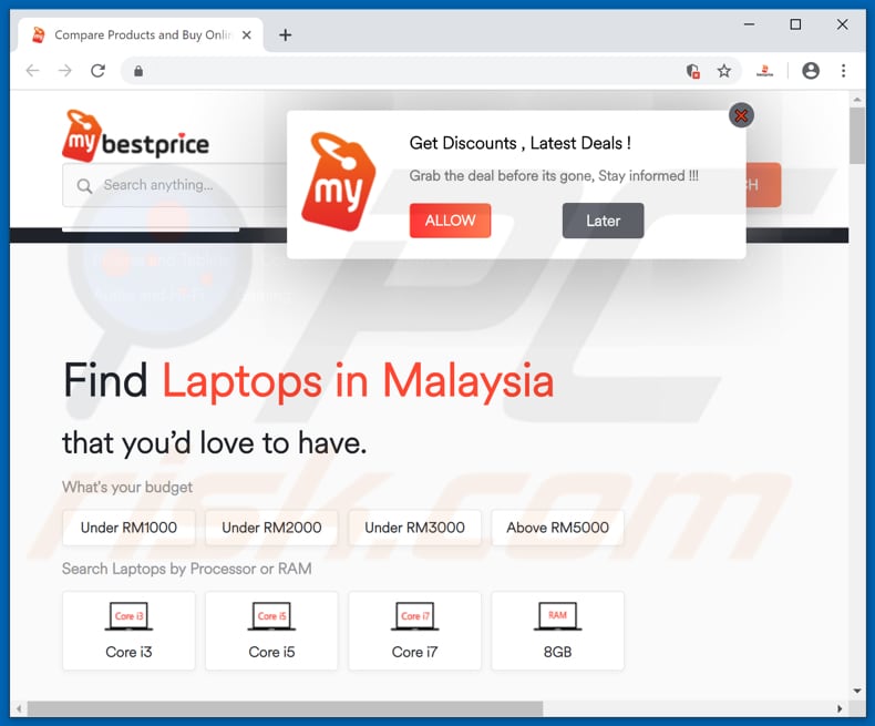 MyBestPrice adware